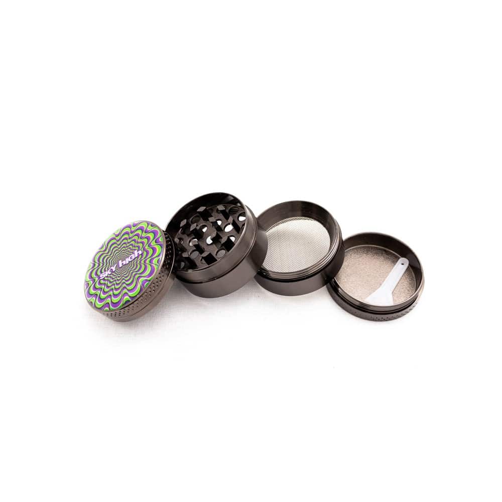 Sky High 4-Piece Herb Grinder - Trippy - 40mm image