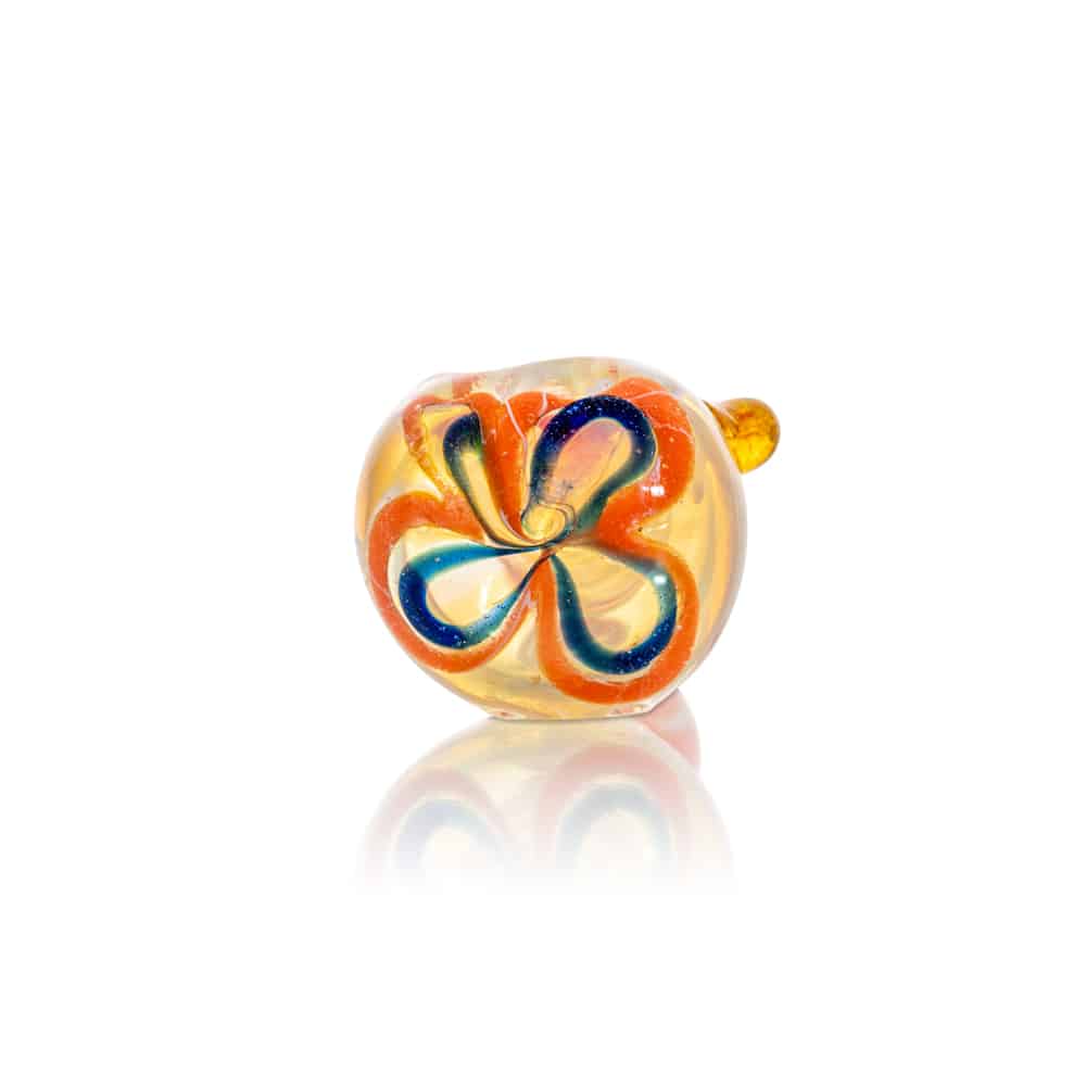 2.5" Silver Fumed Pinwheel Swirl Peanut Spoon Pipe image 3