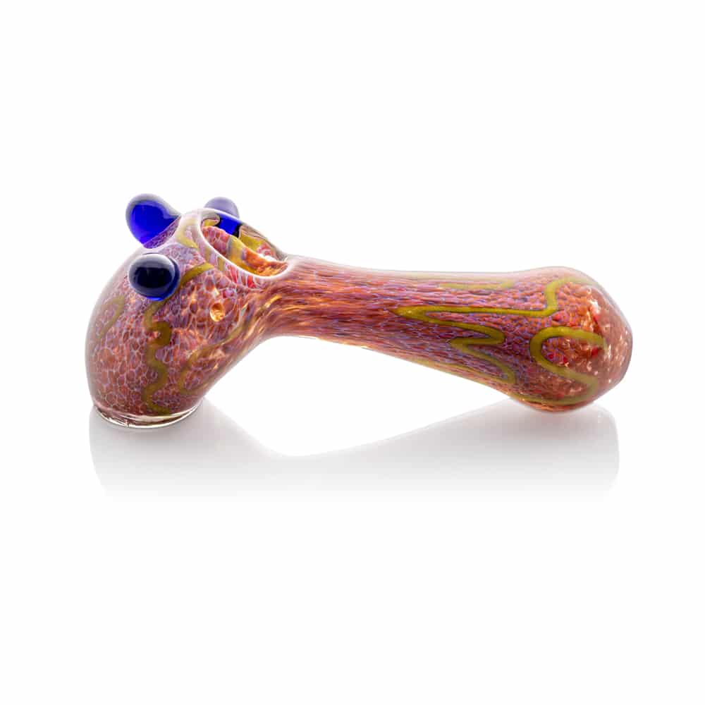 4.5" Frit Swirl Wave Hammer Spoon Pipe image 2