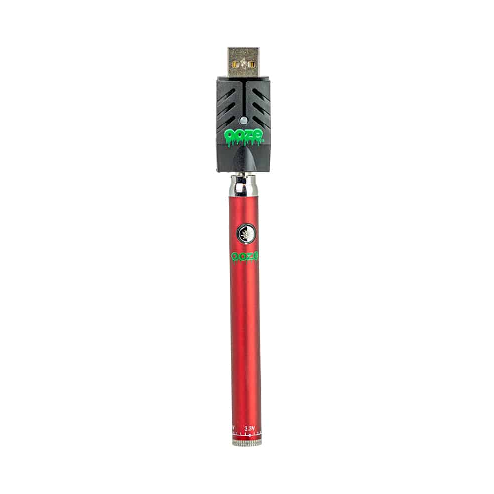 Ooze Slim Pen TWIST Battery w/ USB Charger - 510 Threading - Red image