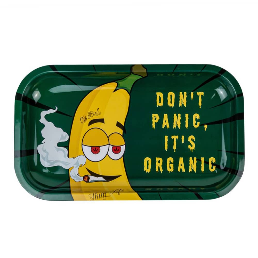 "Don't Panic, It's Organic" Banana Rolling Tray image 0