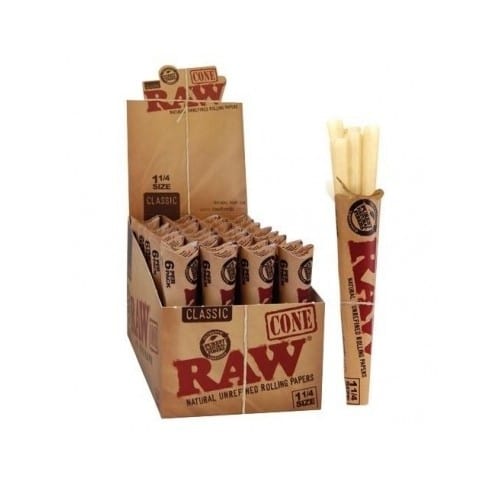 RAW Classic Pre-Rolled Cones - 1 1/4" (6 Pack) image 0