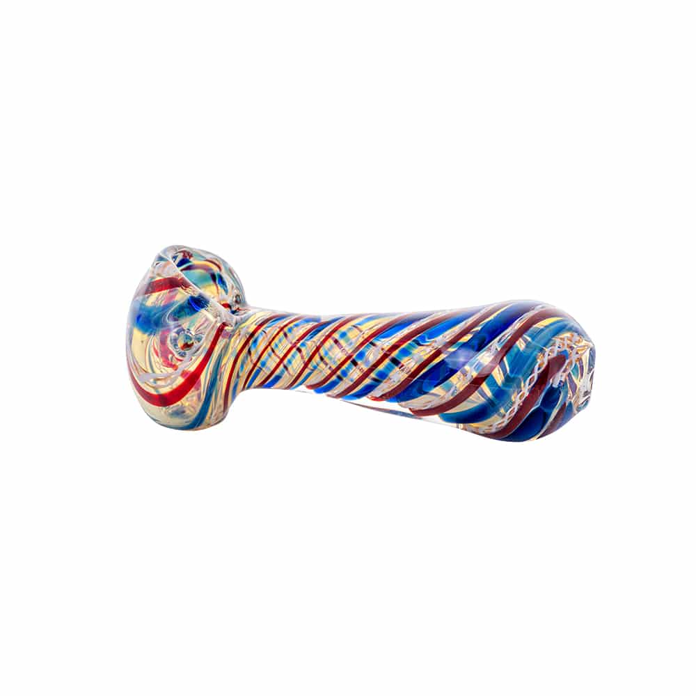 4" Silver Fumed Twisted Spoon Pipe image 3