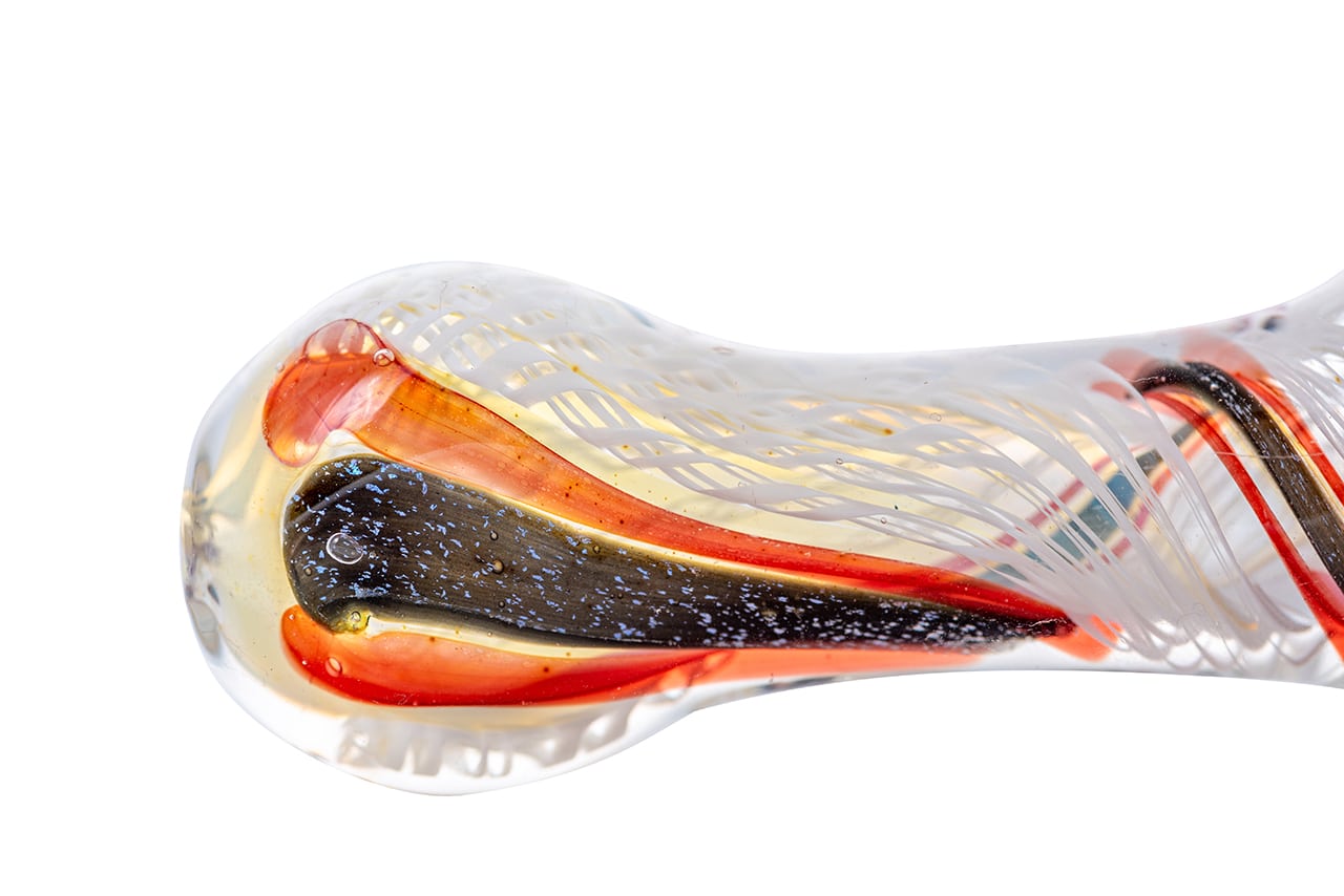 3.5" Dichro Silver Fumed Twisted Spoon Pipe image 5