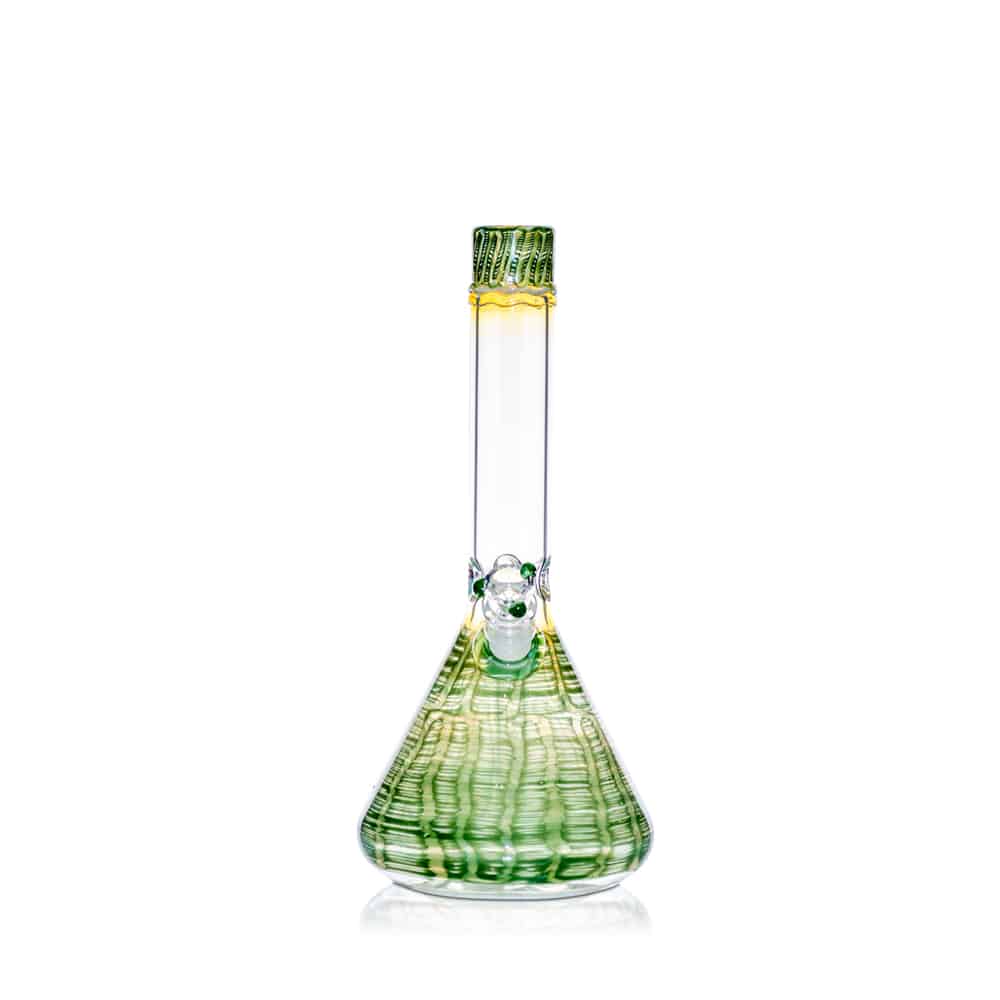 HVY Glass 12" Raked Green Beaker Bong image 2