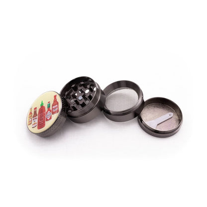 Sky High 4-Piece Herb Grinder - Hot Sauce - 40mm image