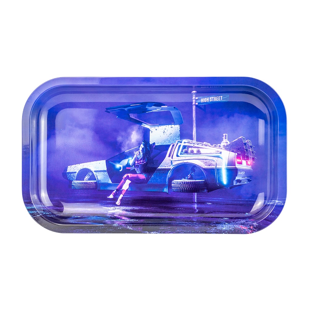 Cyberpunk DeLorean Rolling Tray image 0
