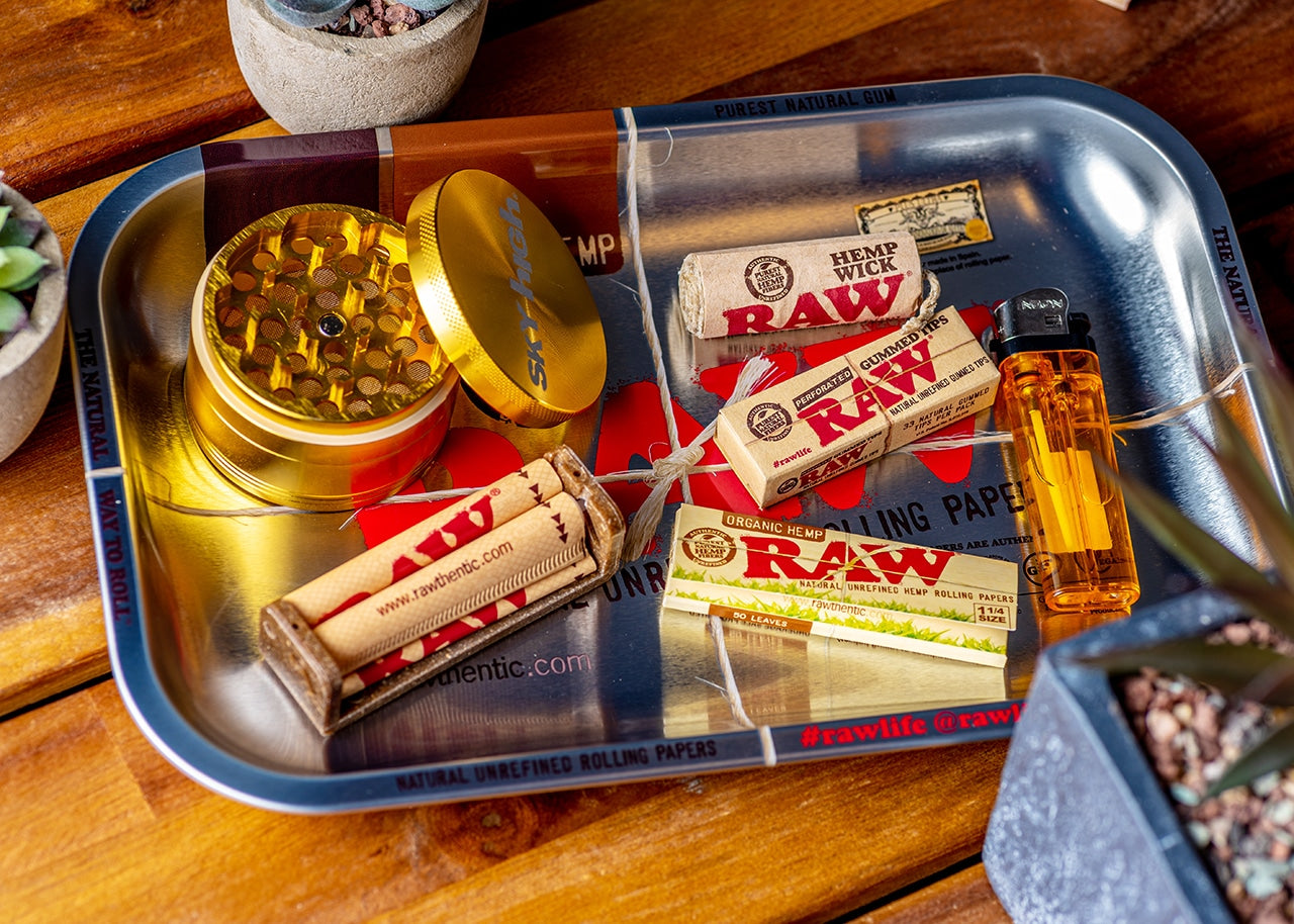 RAW Rolling Tray - Polished Chrome Metal image 2