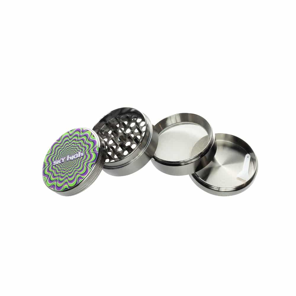 Sky High 4-Piece Herb Grinder - Trippy image 1