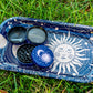 Puff Plate Sun &amp; Moon | Matching Tray &amp; Grinder Set image 4