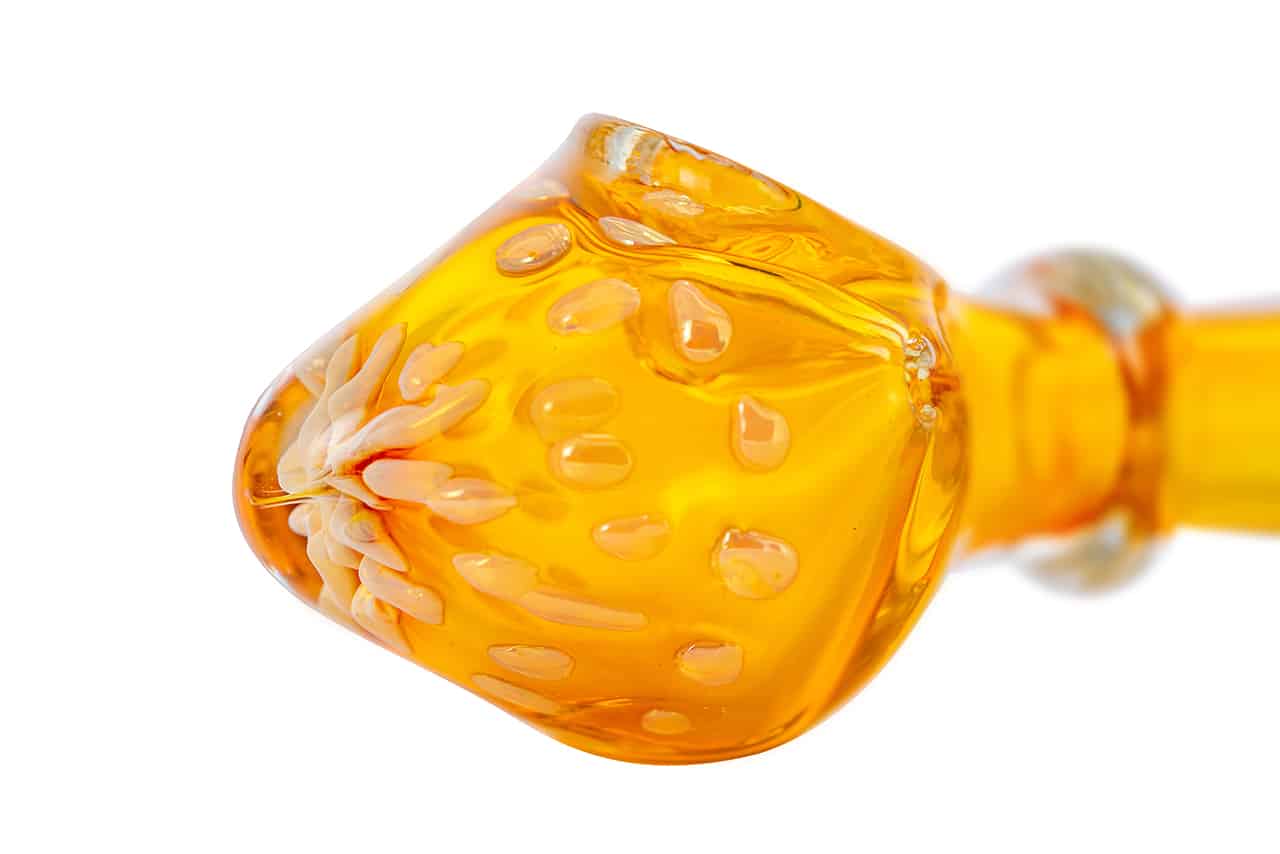 3.5" Gold Fumed Ring Mushroom Spoon Pipe image 3