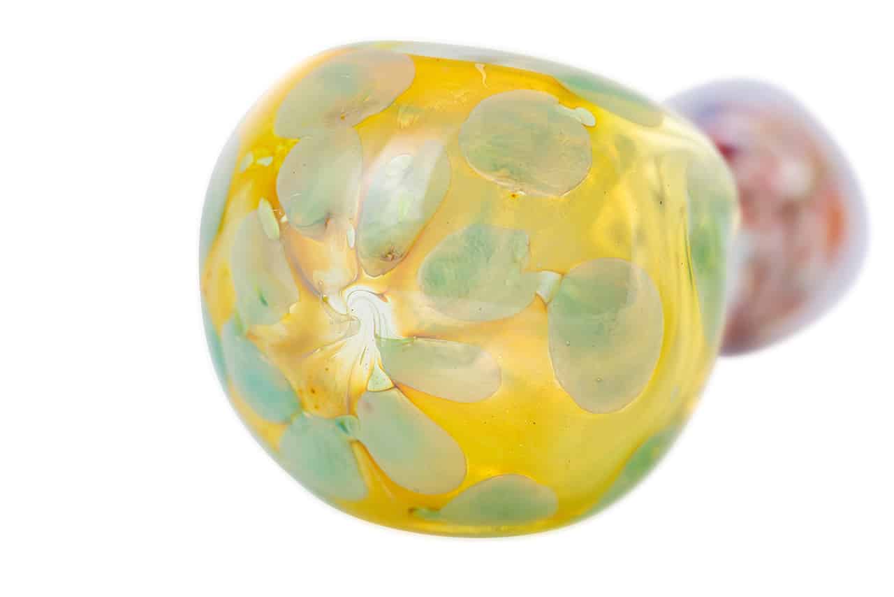 4" Silver Fumed Honeycomb Triple Ring Spoon Pipe image 5