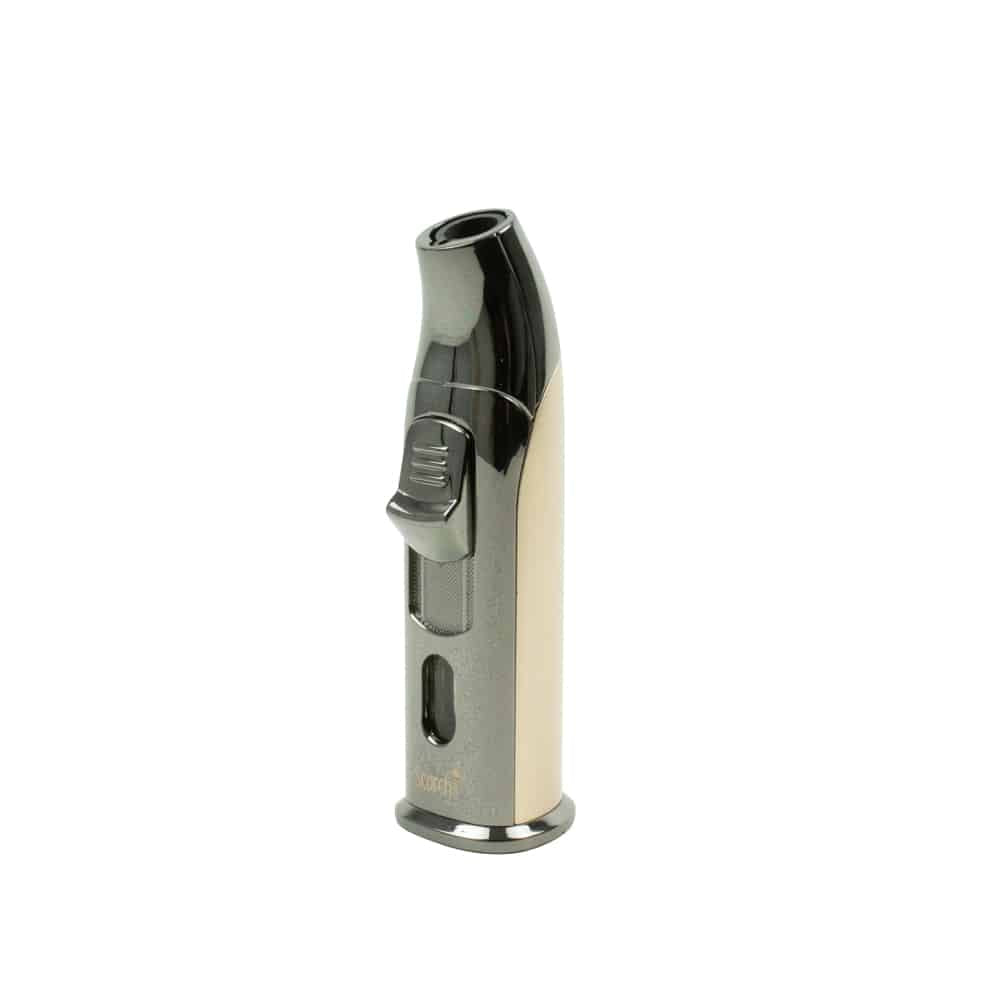 Scorch Torch Easy Grip With Cigar Punch - Single Jet Flame Lighter - Gold image