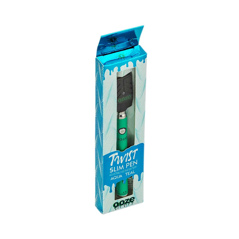 Ooze Slim Pen TWIST Battery w/ USB Charger - 510 Threading - Aqua Teal image