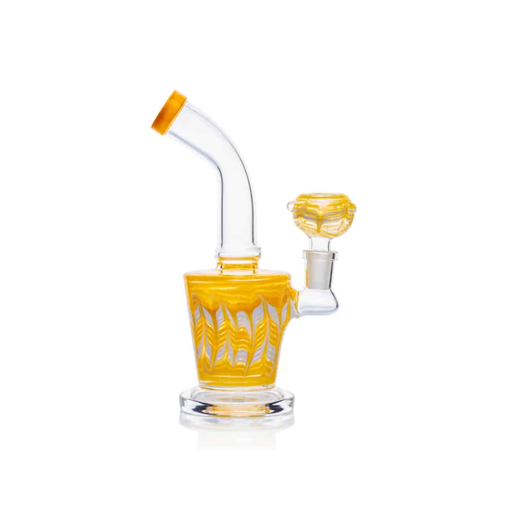 7" Color Raked Bubbler Bong image 0
