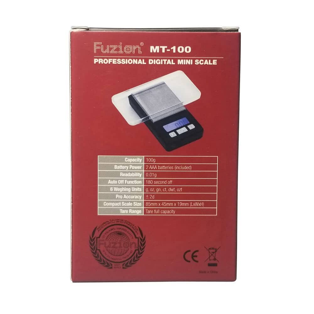 Fuzion MT-100 Mini Digital Scale - 100g x 0.01g image 1