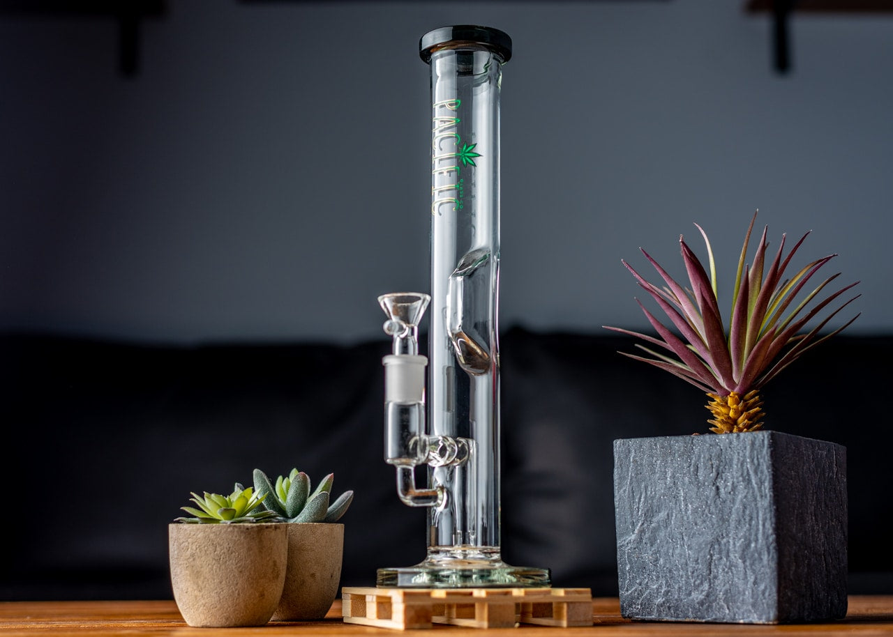 Pacific Glass 12" Straight Tube Bong with Ice Catcher image 2