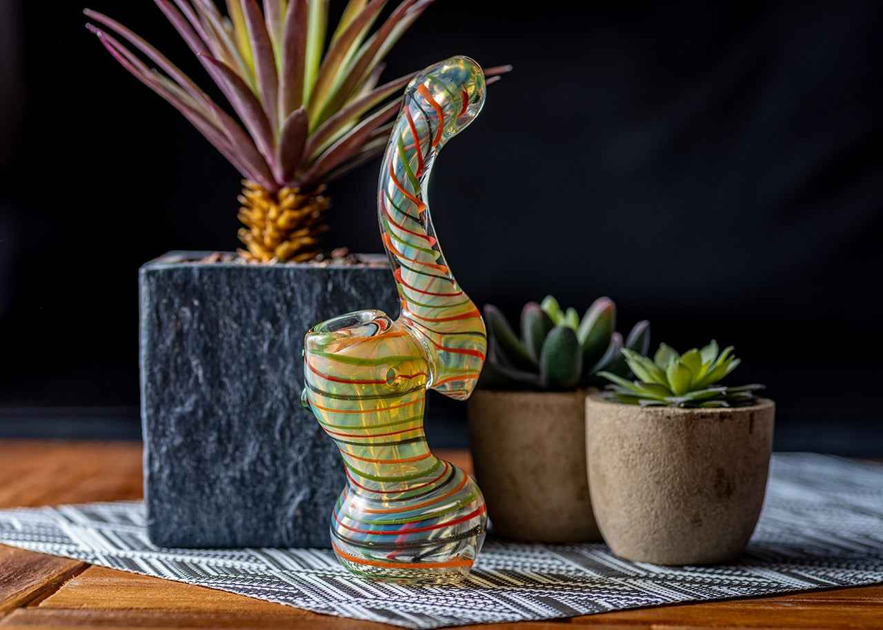 6" Swirl Color Fumed Bubbler