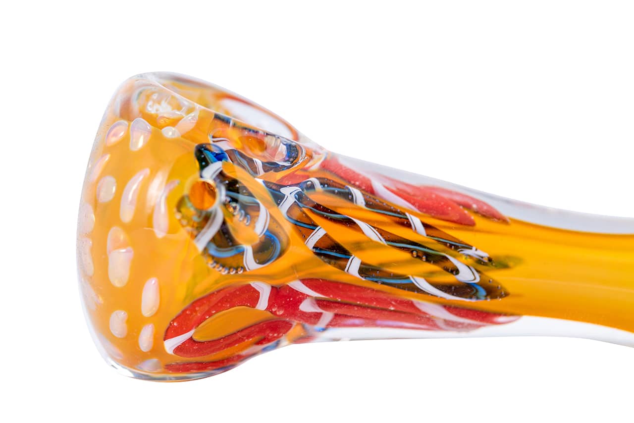 3.5" Gold Fumed Design Spoon Pipe image 6