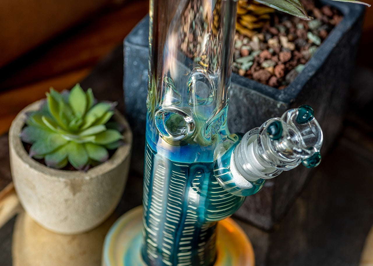 HVY Glass 10" Raked Straight Tube Bong image 4