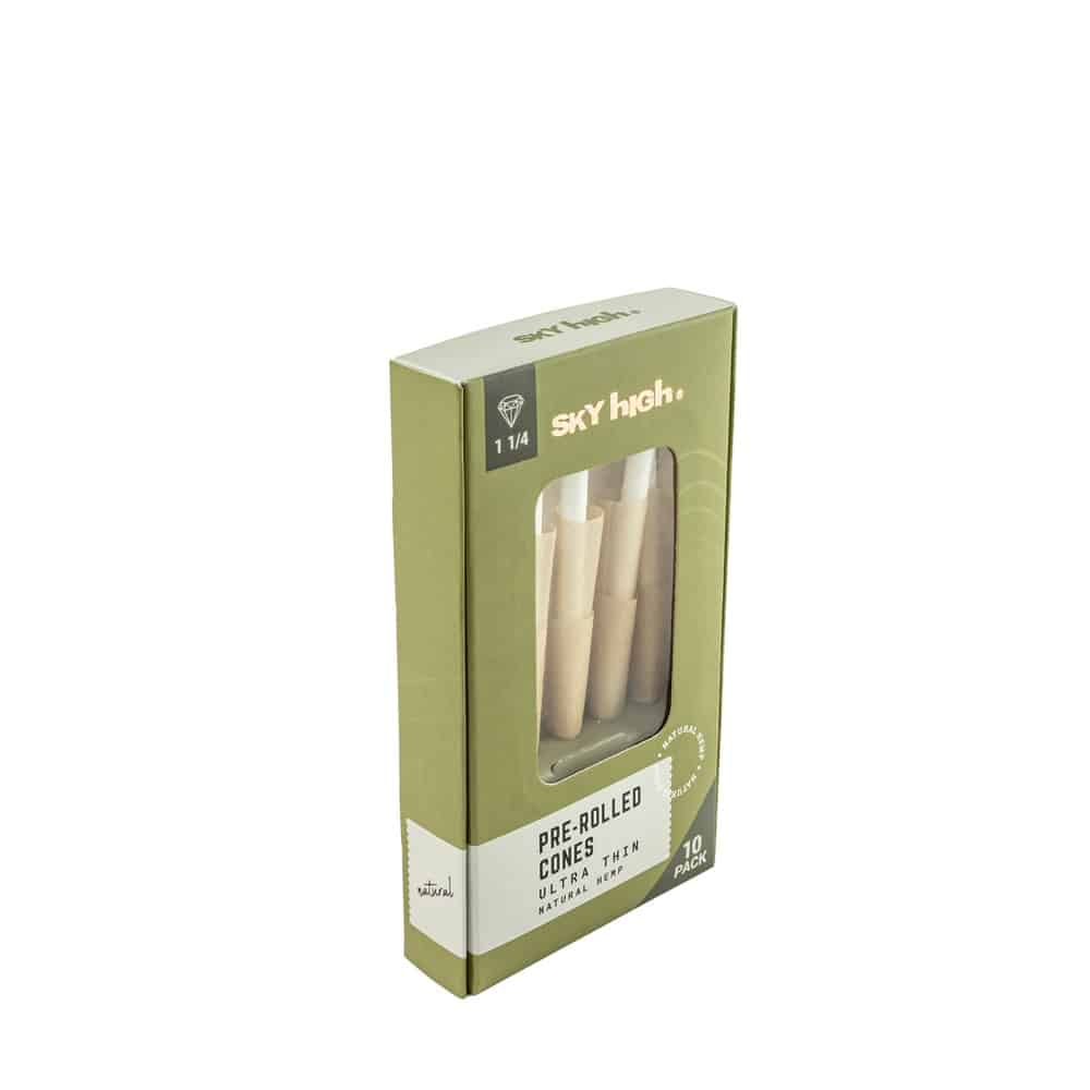 Sky High Natural Hemp Pre-Rolled Cones - 1 1/4" image 1