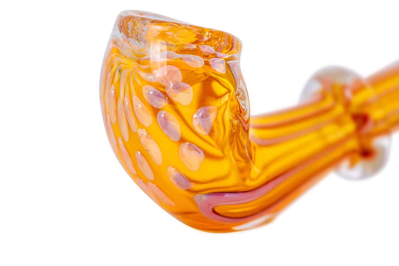 4.5" Gold Fumed Swirl Sherlock Pipe image 1