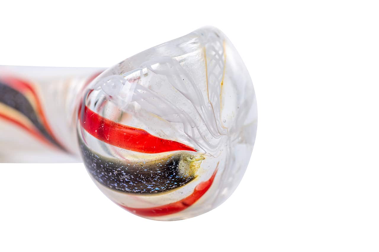3.5" Dichro Silver Fumed Twisted Spoon Pipe image 4