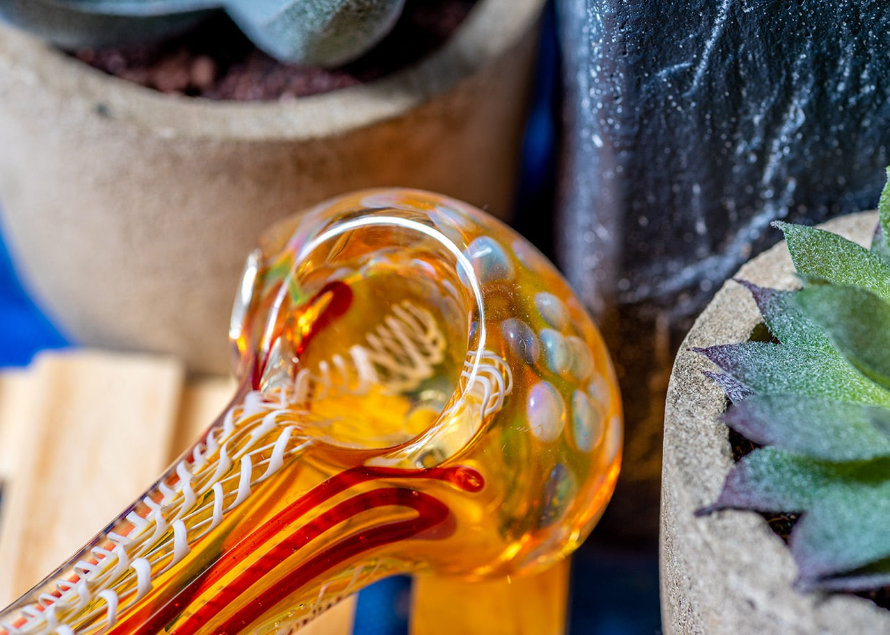 3.5" Gold Fumed Honey Spoon Pipe image 9