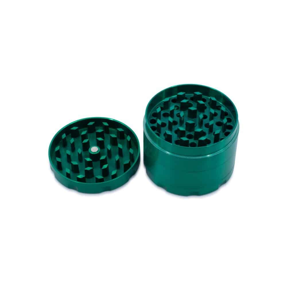 4-Piece Green Aluminum Herb Grinder image 1