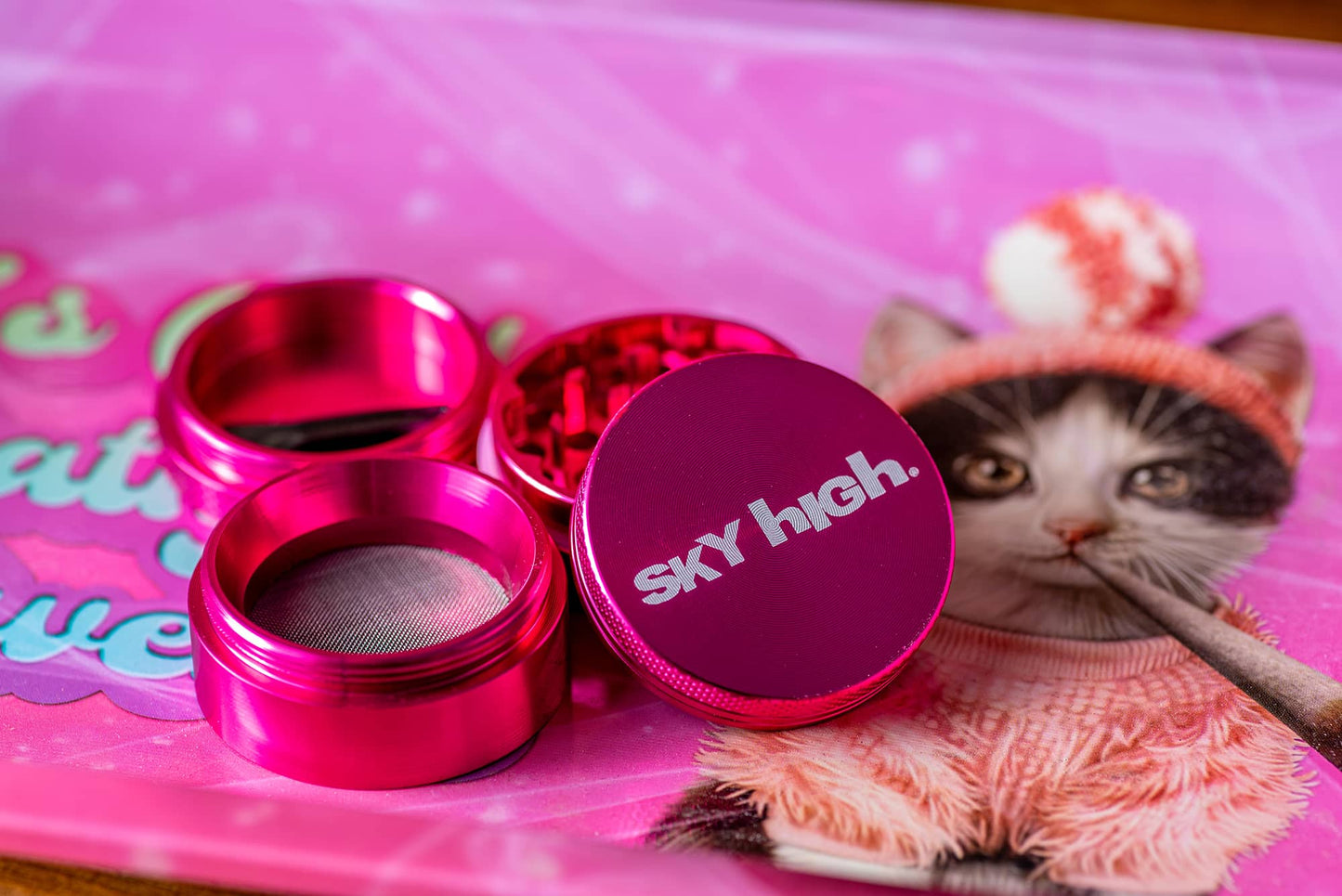 Rolling Tray &amp; Grinder Bundle - Catnip x Pink image 2