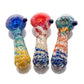 4.5" Fritted Diamond Cut Spoon Pipe image 0