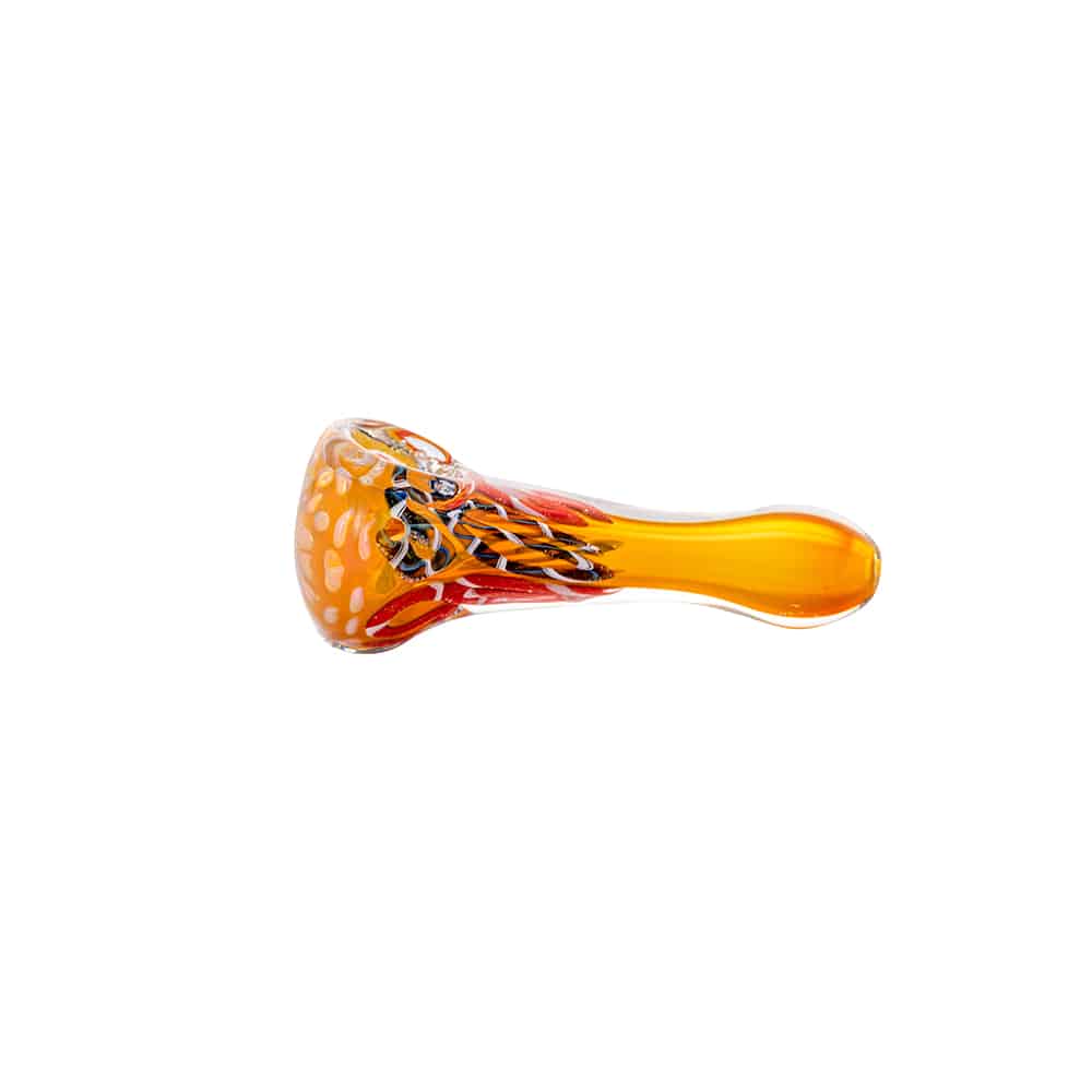 3.5" Gold Fumed Design Spoon Pipe image 3