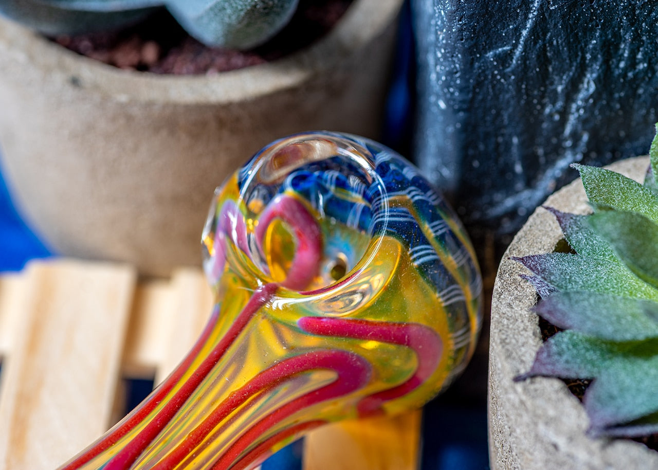 3.5" Gold Fumed Spoon Pipe image 10