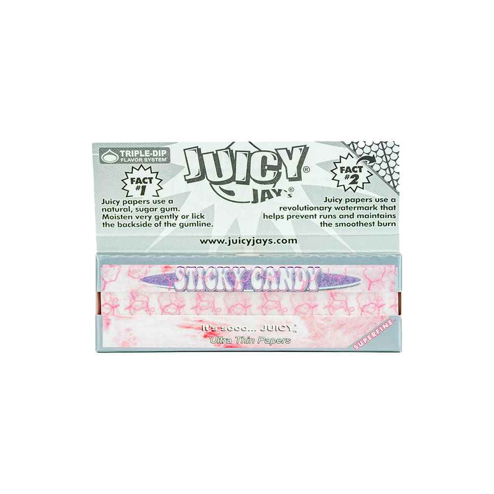 Juicy Jay's Super Fine Rolling Papers - Sticky Candy - 1 1/4"