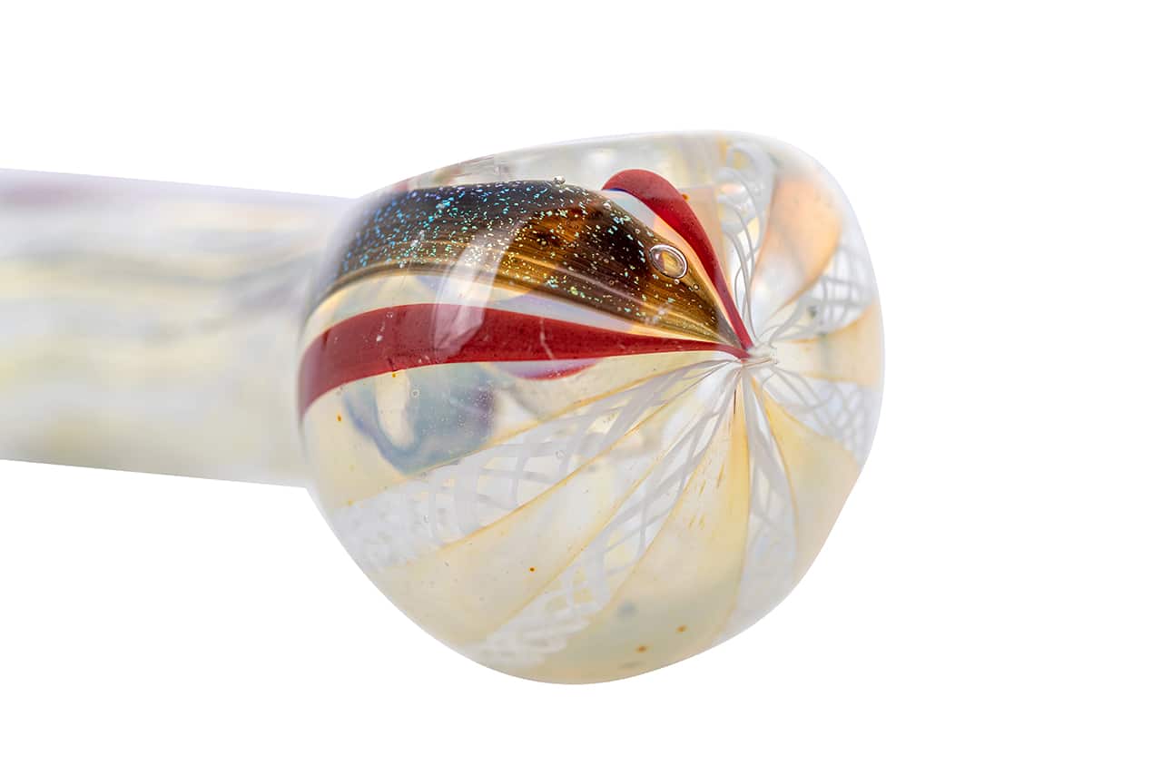 3.5" Dichro Silver Fumed Twisted Spoon Pipe image 6