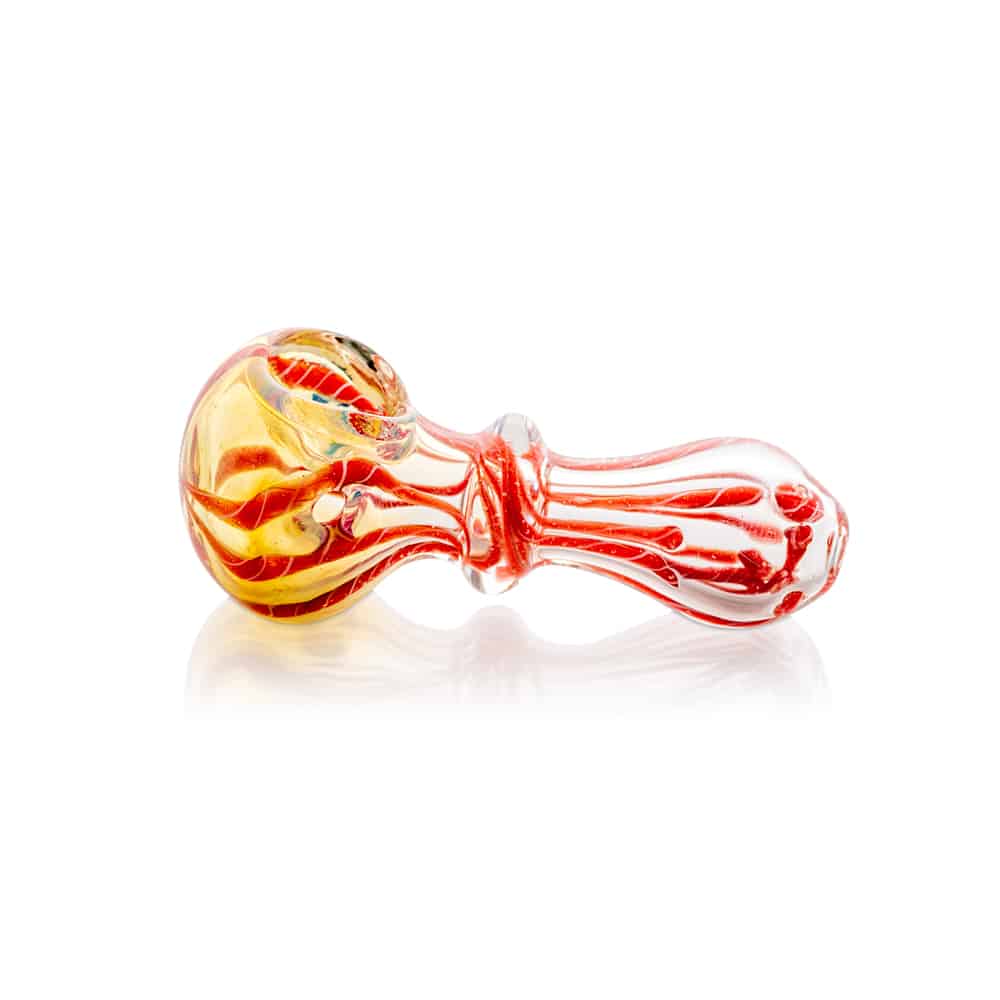 2.5" Silver Fumed Pinwheel Swirl Peanut Spoon Pipe image 5
