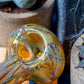 4.5" Gold & Silver Fumed Double Dotted Net Design Spoon Pipe image 11