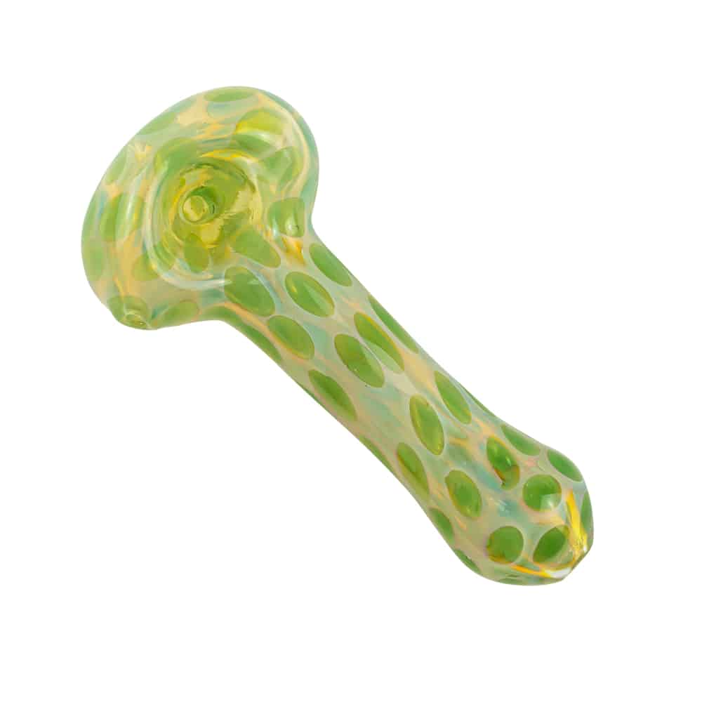 4" Silver Fumed Colorful Dotted Spoon Pipe image 5