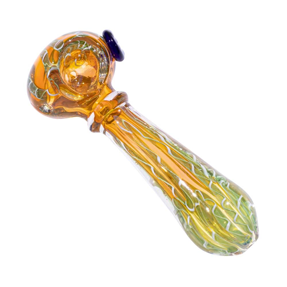 4" Gold Fumed Ring Spoon Pipe image 1