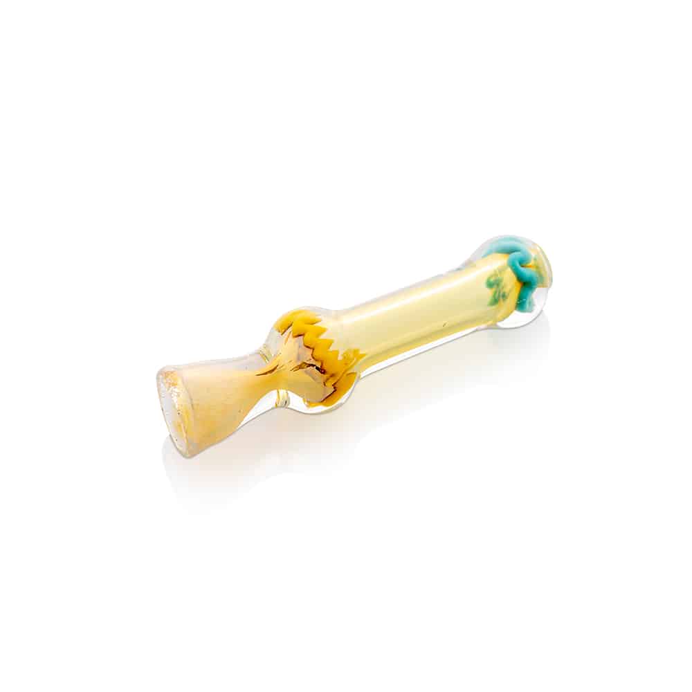 3.25" Fumed Zig Zag Glass Chillum image 1