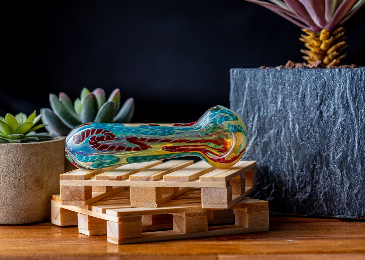 4.5" Silver Fumed Rod Spoon Pipe image 5