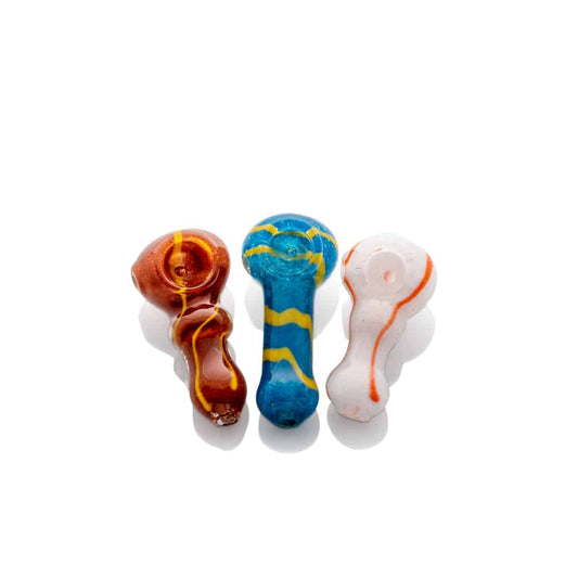 2.5" Frit Swirl Peanut Spoon Pipe image 0