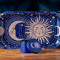 Puff Plate Sun &amp; Moon | Matching Tray &amp; Grinder Set image 1