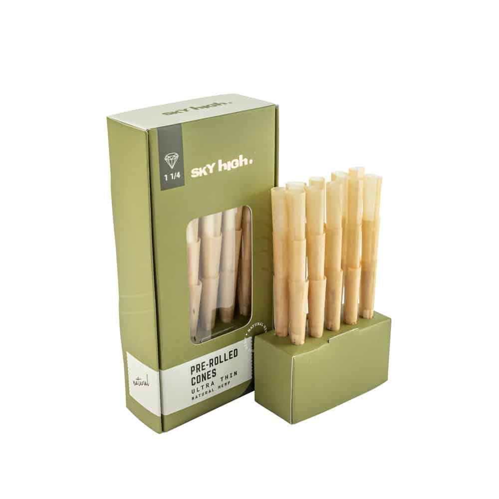 Sky High Natural Hemp Pre-Rolled Cones - 1 1/4" - 30 Pack image