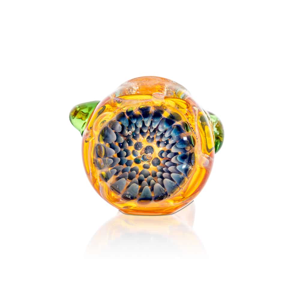 4.5" Gold Fumed Honeycomb & Ring Spoon Pipe image 4