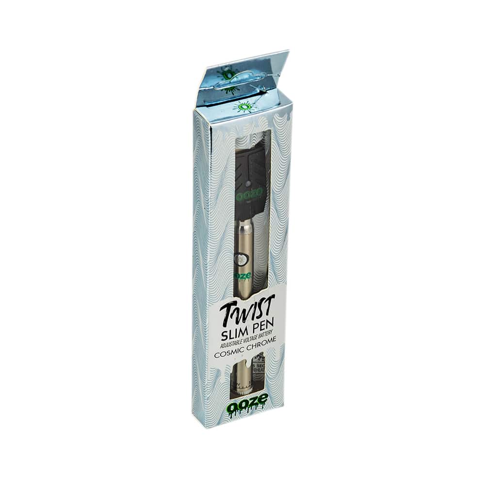 Ooze Slim Pen TWIST Battery w/ USB Charger - 510 Threading - Cosmic Chrome image
