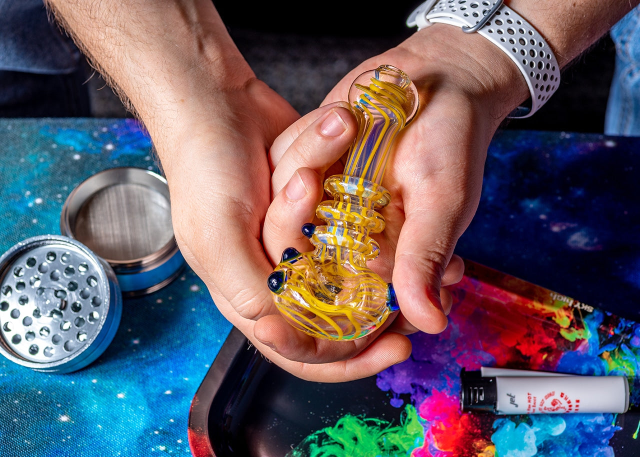 4" Silver Fumed Spoon Pipe image 7