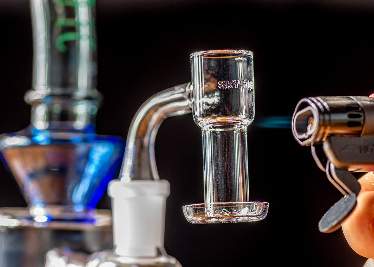 Sky High Seamless Quartz Terpslurper Banger - 90° Angle image 5
