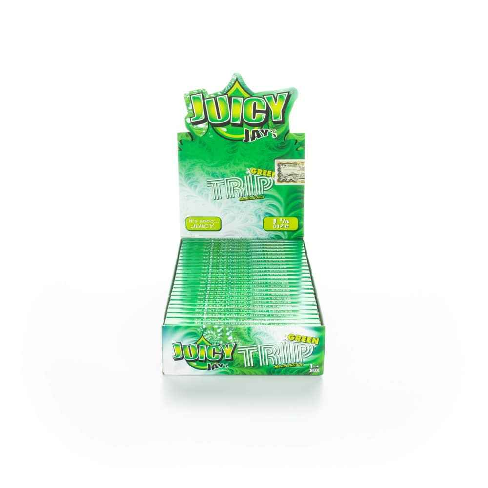 Juicy Jay's Rolling Papers - Green Trip Menthol - 1 1/4"