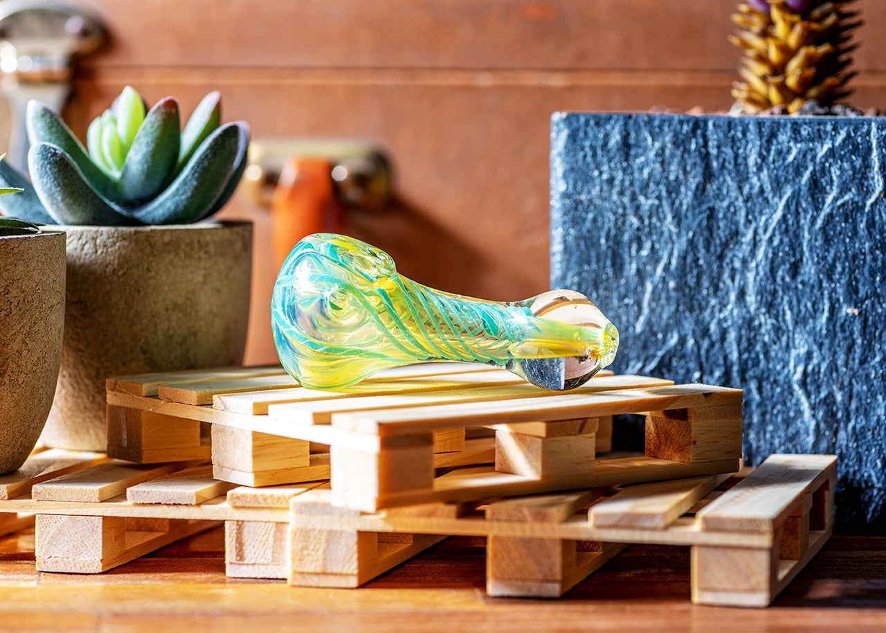 2.5" Silver Fumed Peanut Spoon Pipe image 4